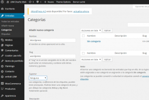 Crear Categoria en WordPress